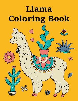 Book cover for Llama Coloring Book