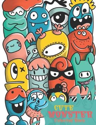 Book cover for Cute Monster Coloring Book