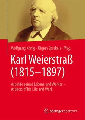 Book cover for Karl Weierstraß (1815–1897)