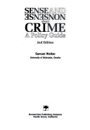 Cover of Sense and Nonsense About Crime