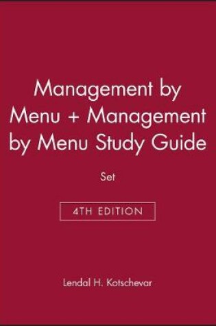 Cover of Management by Menu, 4e & Management by Menu Study Guide Set