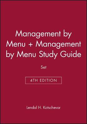 Book cover for Management by Menu, 4e & Management by Menu Study Guide Set