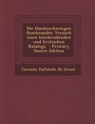 Book cover for Die Handzeichnungen Rembrandts