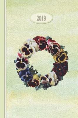 Book cover for 2019 Planner - Pansy Wreath