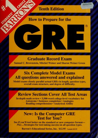 Book cover for Gre - Graduate Record Exam