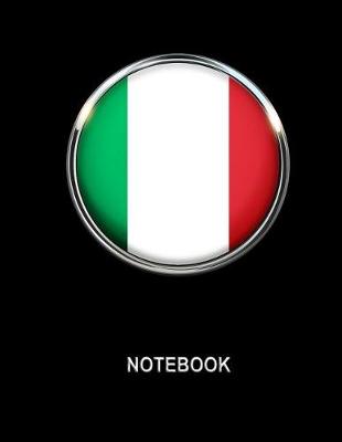 Book cover for Notebook. Italy Flag Cover. Composition Notebook. College Ruled. 8.5 x 11. 120 Pages.