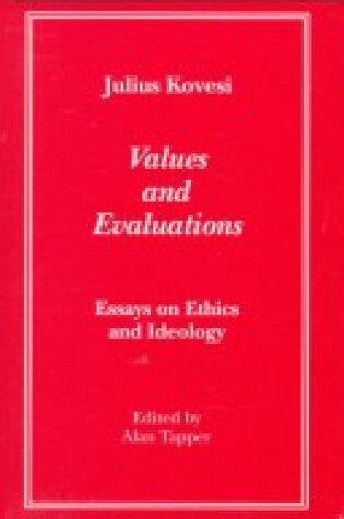 Cover of Values and Evaluations