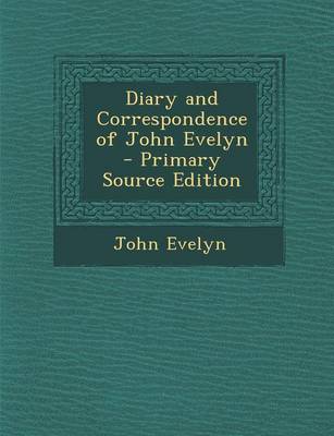 Book cover for Diary and Correspondence of John Evelyn