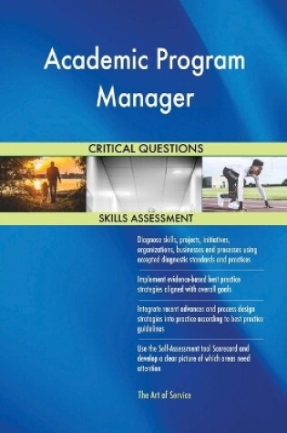 Cover of Academic Program Manager Critical Questions Skills Assessment