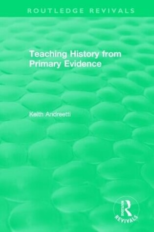 Cover of Teaching History from Primary Evidence (1993)