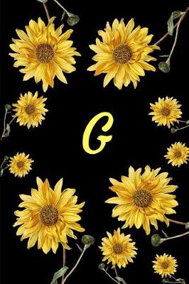 Book cover for G Monogram Initial G Sunflowers Letter G Journal Notebook