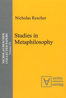 Book cover for Studies in Metaphilosophy