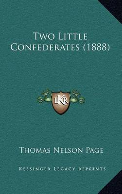 Book cover for Two Little Confederates (1888)