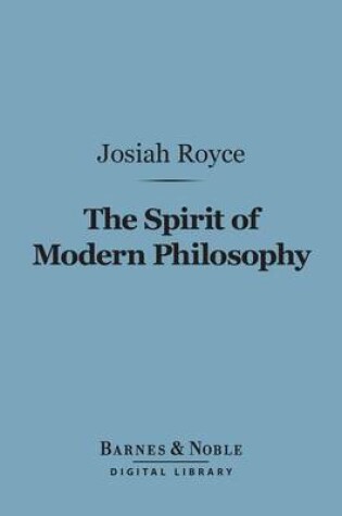 Cover of The Spirit of Modern Philosophy (Barnes & Noble Digital Library)