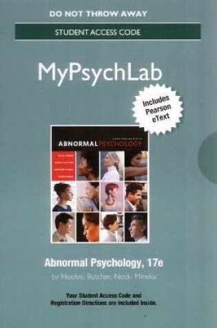 Cover of NEW MyLab Psychology with Pearson eText -- Standalone Access Card -- for Abnormal Psychology