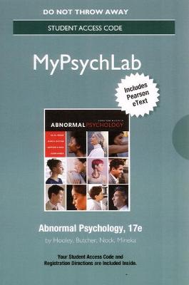 Book cover for NEW MyLab Psychology with Pearson eText -- Standalone Access Card -- for Abnormal Psychology