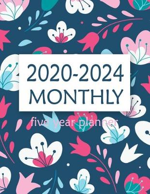 Book cover for 5-Year Calendar Planner, 2020-2024 monthly