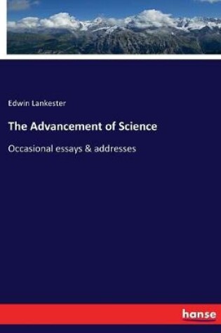 Cover of The Advancement of Science