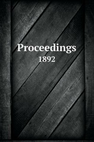 Cover of Proceedings 1892