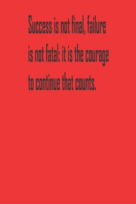 Book cover for it is the courage to continue that counts