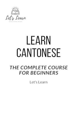 Book cover for Let's Learn - learn Cantonese
