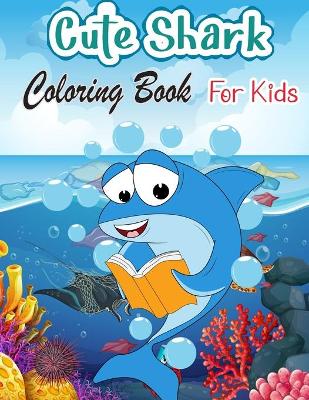 Book cover for Funny Shark Coloring Book