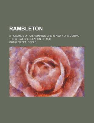 Book cover for Rambleton; A Romance of Fashionable Life in New York During the Great Speculation of 1836