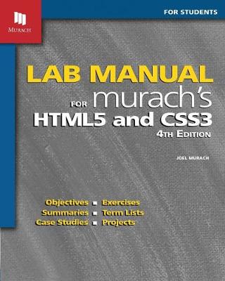 Book cover for Lab Manual for Murach's Html5 and Css3