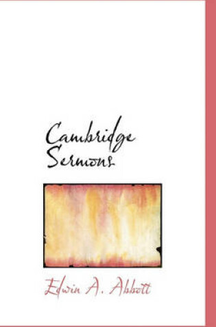 Cover of Cambridge Sermons