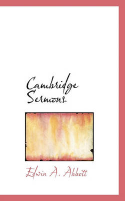 Book cover for Cambridge Sermons