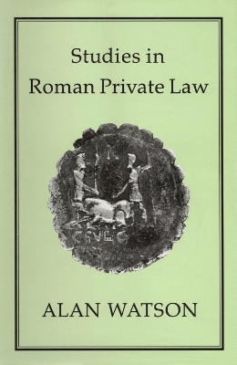 Book cover for Studies in Roman Private Law