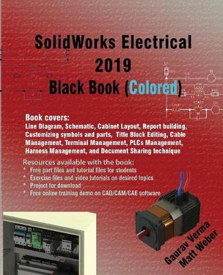 Book cover for SolidWorks Electrical 2019 Black Book (Colored)