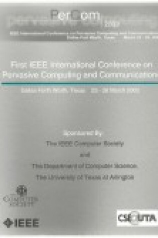 Cover of 2003 Pervasive Computing & Comm Ercom 1st Conf