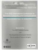 Book cover for 2003 Pervasive Computing & Comm Ercom 1st Conf