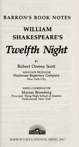 Cover of William Shakespeare's Twelth Night