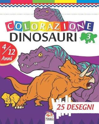 Book cover for colorazione dinosauri 3