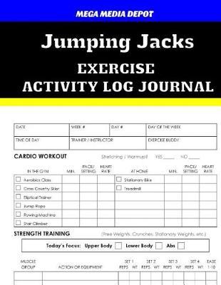 Book cover for Jumping Jacks Exercise Activity Log Journal