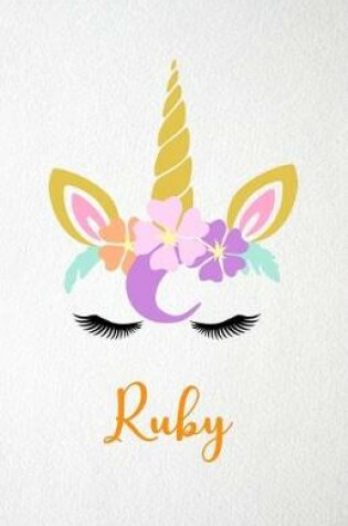 Cover of Ruby A5 Lined Notebook 110 Pages