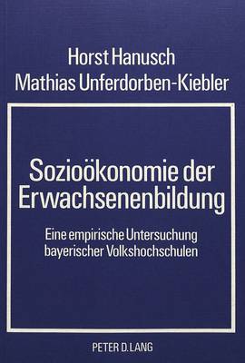 Book cover for Soziooekonomie Der Erwachsenenbildung