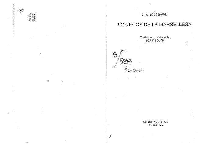 Book cover for Los Ecos de La Marsellesa