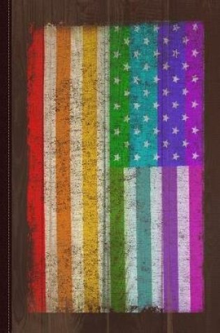 Cover of Rainbow Us Flag Journal Notebook