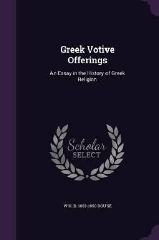 Cover of Greek Votive Offerings