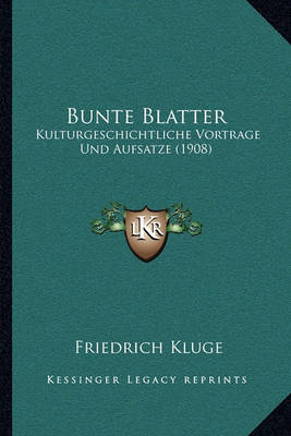 Book cover for Bunte Blatter