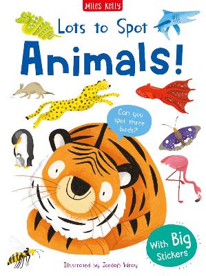 Book cover for Lots to Spot Sticker Book: Wild Animals!