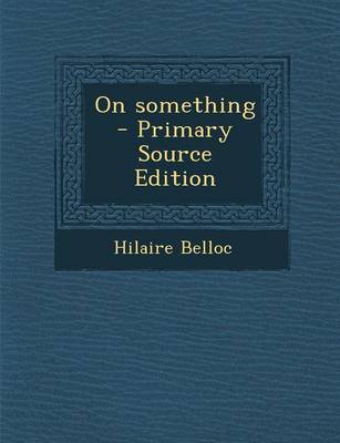 Book cover for On Something - Primary Source Edition