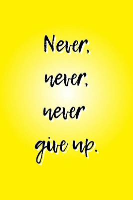 Book cover for Never, Never, Never Give Up