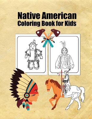 Book cover for Native American Coloring Book for Kids