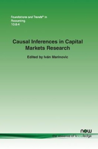 Cover of Causal Inferences in Capital Markets Research