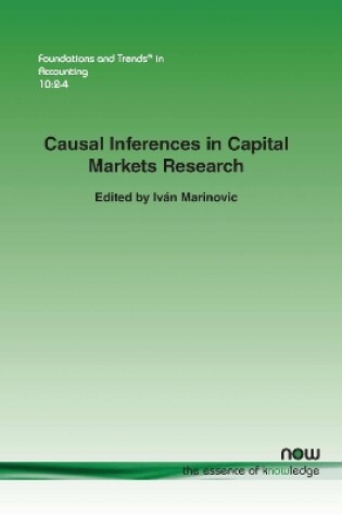 Cover of Causal Inferences in Capital Markets Research