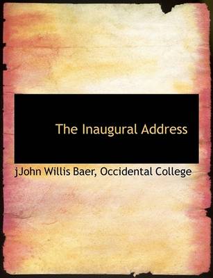 Book cover for The Inaugural Address